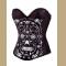 Women’s Punk Skull Print Rock N Roll Fashion Boned Bustier Corset Top