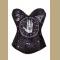 Sexy Black Egypt Style Printing Halloween Costume Overbust Corset