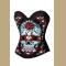 Sugar Skull Corset Top Multi Colour With Skull & Flowers 