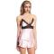 Women 2 Piece Short Lace Satin Cami Pajamas Sets Sleepwear