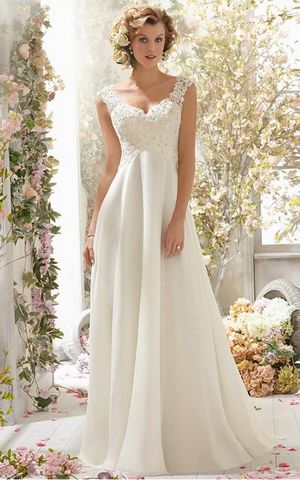 slim wedding dress