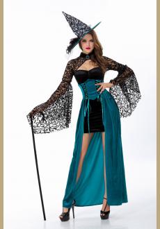Teal Storybook Vintage Witch Costume