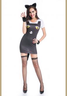 Sexy Cat woman Costume New Hot Halloween Dress Sexy Costume Adult Cat Gothic Cosplay For Women