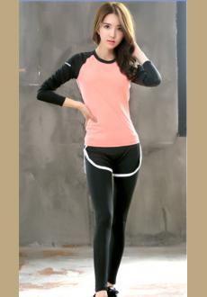 Women Quick Dry Yoga Sets Running Clothes Full Length T Shirts