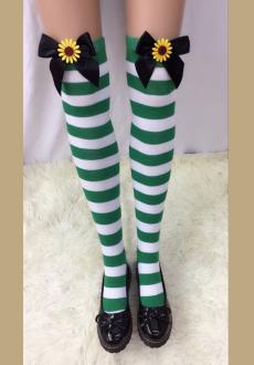 Women's Nylon Striped Tights Stocking