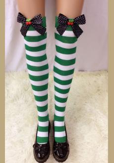 Women's Nylon Striped Tights Stocking