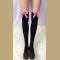 Women's Thigh Stocking with Satin Bows Opaque Over The Knee Halloween Socks