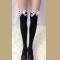 Women's Thigh Stocking with Satin Bows Opaque Over The Knee Halloween Socks