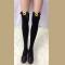 Women's Thigh Stocking with Satin Bows Opaque Over The Knee Halloween Socks