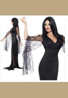 Ladies Black Immortal Soul Witch Halloween Fancy Dress Costume