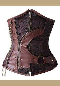 Charmian Gothic Steampunk Corset for Women Steel Boned Underbust Corset