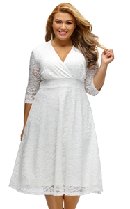 White Plus Size Surp...