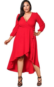 Red Ruffle Wrap Plus...