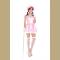 Halloween Fancy Pink Adult Princess Party Costume 