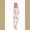 Halloween Fancy Pink Adult Princess Party Costume 