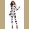 Sexy Halloween zebra cowgirl Print Catsuit Party Fancy Dress Jumpsuit playsuit