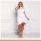 Plus Size Ruffle Hi-Lo Mesh Trim Dress