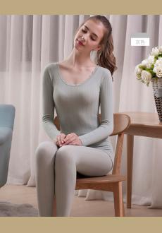 Women's Long Thermal Underwear Fleece Lined Winter Base Layering Set