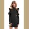 Black Cold Shoulder Ruffle Long Sleeve Bodycon Dress