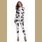 Sexy Halloween zebra cowgirl Print Catsuit Party Fancy Dress Jumpsuit playsuit