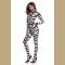 Sexy Halloween zebra cowgirl Print Catsuit Party Fancy Dress Jumpsuit playsuit