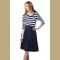 Women Stripes Long Sleeve Vintage Dress