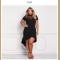 Plus Size Ruffle Hi-Lo Mesh Trim Dress