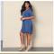 Fashion O-Neck Half Sleeve Casual A-Line Women's Plus Size Dress