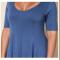 Fashion O-Neck Half Sleeve Casual A-Line Women's Plus Size Dress