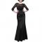 Women's Lace Sleeves Pleated Wedding Gown Dress