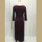 Women Long Knitwear V Neck Plus Size Bridesmaid Dress with Long Sleeve 