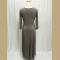 Women Long Knitwear V Neck Plus Size Bridesmaid Dress with Long Sleeve