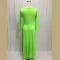 Women Long Knitwear V Neck Plus Size Bridesmaid Dress with Long Sleeve 