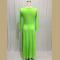 Women Long Knitwear V Neck Plus Size Bridesmaid Dress with Long Sleeve 