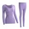 Ladies Lace Thermal Underwear Sets Long Sleeve Trousers Winter Solid Color Thin Section Underwear