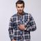 Winter business plaid button down men's long sleeved shirt