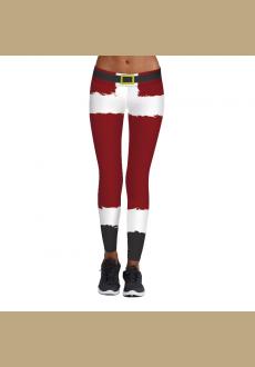 Women's Funny Stripe Printed Pattern Christmas Leggings Ankle Length