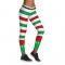 Women's Stripe Tights Workout Stretchy Pants Chritsmas Printed Leggings