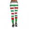 Women's Stripe Tights Workout Stretchy Pants Chritsmas Printed Leggings