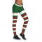 Women's Stripe Tights Workout Stretchy Pants Chritsmas Printed Leggings