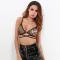 Women's Embroidered Floral Printed Strappy Bralette