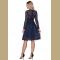 Women's Retro Floral Lace Long Sleeve Vintage Swing Cocktail Bridesmaid Dress S-XXL