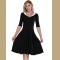 Women's  Vintage 1950s Cape Collar Swing Midi Cocktail Party Dresses