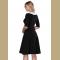 Women's  Vintage 1950s Cape Collar Swing Midi Cocktail Party Dresses