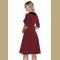 Women's Wine Red & Black   Retro Vintage Style Cocktail Party Swing Dress