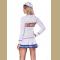 Women's Sailor Costume Roleplay Uniform Sexy Sailor Halloween Costume Captain Dress