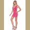  Ruched  Mini Dress Strechable sexy Spandex Tight Fitted Party Dress Pink