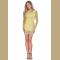 Elegant Sexy Backless Lace Bodycon Dress  for Women Prom Cocktail Lace dress Yellow