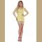 Elegant Sexy Backless Lace Bodycon Dress  for Women Prom Cocktail Lace dress Yellow