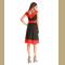 Fashion Ladylike Charming Vintage Red Shoulder Formal Ball Gown Party Women Dress